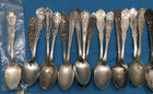 75 Pc Collectible  6  Spoons Silverplated Mix  States Towns   Countries  