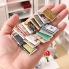 16pc Dollhouse 1 12 Scale Miniature Vintage Lot Books Fill Bookshelves Wooden