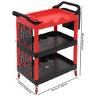 3 Tier Rolling Cart Tool Organization Cart Tool Storage Trolley 136 08kg 300lbs