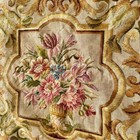 Lot 2 Huge 26 By 28 Inch French Petit Point Floral Preworked Needlepoint Canvas
