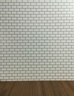 Dollhouse Subway Metro Wall Tile White Embossed Paper 1 12 Scale Dark Grout