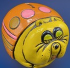 Vintage Fluorescent Dog Bank 70s Collectible Bulldog Ceramic