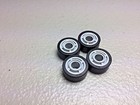 New Lego Light Bluish Gray Wheel 11mm X 8mm With Black Tire 14mm X 6mm Smooth X4