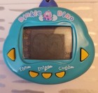 Dinkie Dino Rakuraku Dinokun Aqua Blue Pocket Electronic Virtual Pet Key Chain