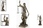 Stunning 13-inch Lady Justice Sculpture - Decorative Cold Cast Bronze Art