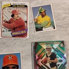 Topps Vintage Mlb   Nfl Trading Card Lot Schmidt Rose Henderson Shough 8 Cards
