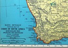 1937 Mcnally Map Union Of South Africa Capetown Swaziland Orange Free Transvaal