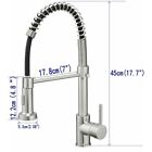 Stainless Steel Kitchen Sink Faucet Swivel Spout Mixer Tap One Hole Deck Mounted