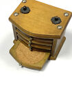 Vintage Coasters Set Mcm Wooden Drawers Drink Holders Home Decor Retro 8 Bar