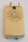 Vintage Western Electric Beige Rotary Dial Wall Telephone Bell System