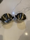 Mcm  Stainless Steel Creamer   Sugar Set Teakwood Handle Denmark Danish B161