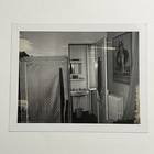 Vintage B w Polaroid Snapshot Photograph Bathroom Uncle Sam I Want You Poster