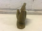 Vintage Asian Chinese Soapstone Figurine Carving Of A Horse Laying Down On Back