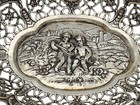 Vintage German  800 Silver Pierced Oval Bowl Cherubs   111 7g