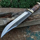 Handmade Survival Bowie Knife   Carbon Steel Blade   Hunting   Camping Knife