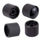 4pcs Black Metal Guitar Control Knob Volume Tone Control Dome Knobs Guitar Bass