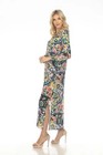 Johnny Was Layla Puff Sleeve Swim Cover-up Maxi Dress Csw0423-f
