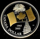 2005  1 00 40th Anniversary Canada s Flag     Silver Proof Dollar  999 Silver 