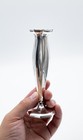 Antique 800 Silver Trumpet Vase Faceted Fluted Stem Octagonal Foot Solifleur