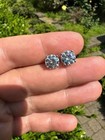 Moissanite Earrings 2 Carat Total Weight
