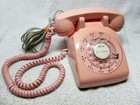 Vintage 1970 s Bell System Rotary Dial Pink Desk Telephone Phone  Snet  Works 