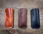Hand-burnished Leather Knife Slip Full Grain Edc Pocket Pouch Case Texas Made