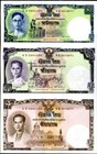 Thailand 1 5 10 Baht Nd 2007 P 117 Commemorative Uncut 3 In 1 Unc