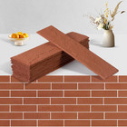 17 Pcs Lightweight Faux Brick Veneers  2 38 Sq ft  Orange Red