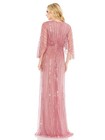 Mac Duggal Long Formal Beaded Evening Dress Pink Rosewood Size 2 Style 93841 Nwt