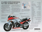 1984 Yamaha Fj1100 Sales Brochure Flyer Sport Touring Motorcycle 2 Sided