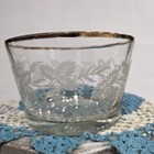 1944 Vintage Bartlett Collins Glass Frosed Grape Gold Rim  Ice Bucket Pressed