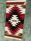 Antique Native American Navajo Tribe Virgin Wool Rug  39   x19     Wooden Hanger