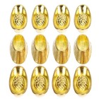 20pcs Feng Shui Wealth Ingots Statues  Chinese Yuan Bao Decor  Lucky Metal Ornam