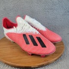 New Adidas X 19 1 Fg White Red Soccer Cleats F35315 Mens Size 9 5 U s  Boots
