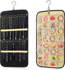2 Pack Hanging Jewelry Organizer Storage With 32 Pockets And Hooks Dual-sided Ha