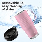 Haushof 24oz Travel Mug With Handle  Stainless Steel With Leakproof Lid Bpa Free