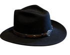 Vintage Harley Davidson Black Cowboy Hat size Medium 100  Wool made In Usa biker