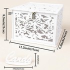 Wedding Card Box With Lock White Money Holder Reception Baby Shower Birthday