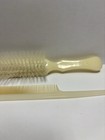 Stanley Lady Catherine Vintage Hair Brush All Nylon 5 Row Ivory  With Comb