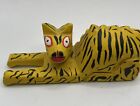 Stretching Cat  Leopard Alebrije Oaxacan Wood Carving Folk Art  Oaxaca  Mexico