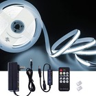 24v 5m Dimmable Cob Led Strip Light Kit Flexible Lighting Rf Remote Power Supply