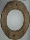 Antique Wooden Millinery Hat Mold Block Oval Hatter Form Primitive