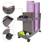 Gray Modern Workout Equipment Storage Cart - Stylish   Space-saving Organizer