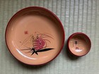 Wajima Lacquerware Lobster Pattern Sashimi Plate Set 5pc High Grade