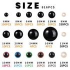 Safety Eyes 408pcs  6-30mm Amigurumi Eyes  Teddy Bear Craft  Black