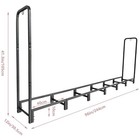 8 Ft Metal Firewood Rack Adjustable Log Holder W 2 Lock Rings For Indoor Outdoor