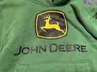 John Deere Logo Childs Toddler Size 4 Green Long Sleeve Hooded Sweatshirt