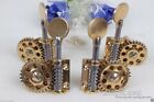 4 Pcs Pegs Upright Bass Brass Metal Body 3 4 4 4 String Tuners Double Bass Pegs