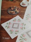 Sweden Hardanger Kinna Textil Kit Roses Doily 7730567 Size 25x25cm