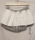 Warden Edge Layered Mini Skort Contrast Drawstring Sporty Shorts Large Us 6